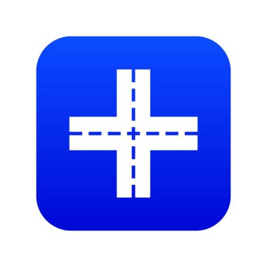 Geçiş yolu simgesi dijital mavi