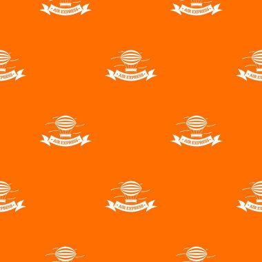 Vintage zeplin desen vektör turuncu