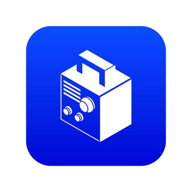 Elektro kaynak makinesi simgesi mavi vektör