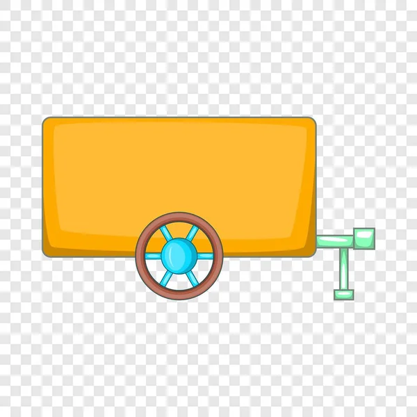 Pojazd samochód przyczepy ikona, stylu cartoon — Wektor stockowy