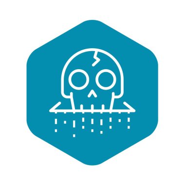 Çatlak kafatası simgesi, anahat stili