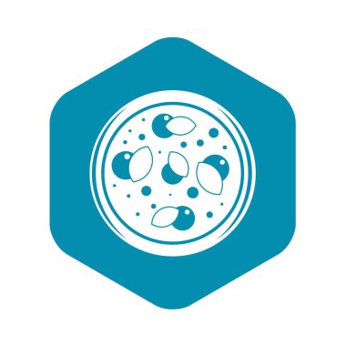 Yeşil simge, basit tarzı pizza