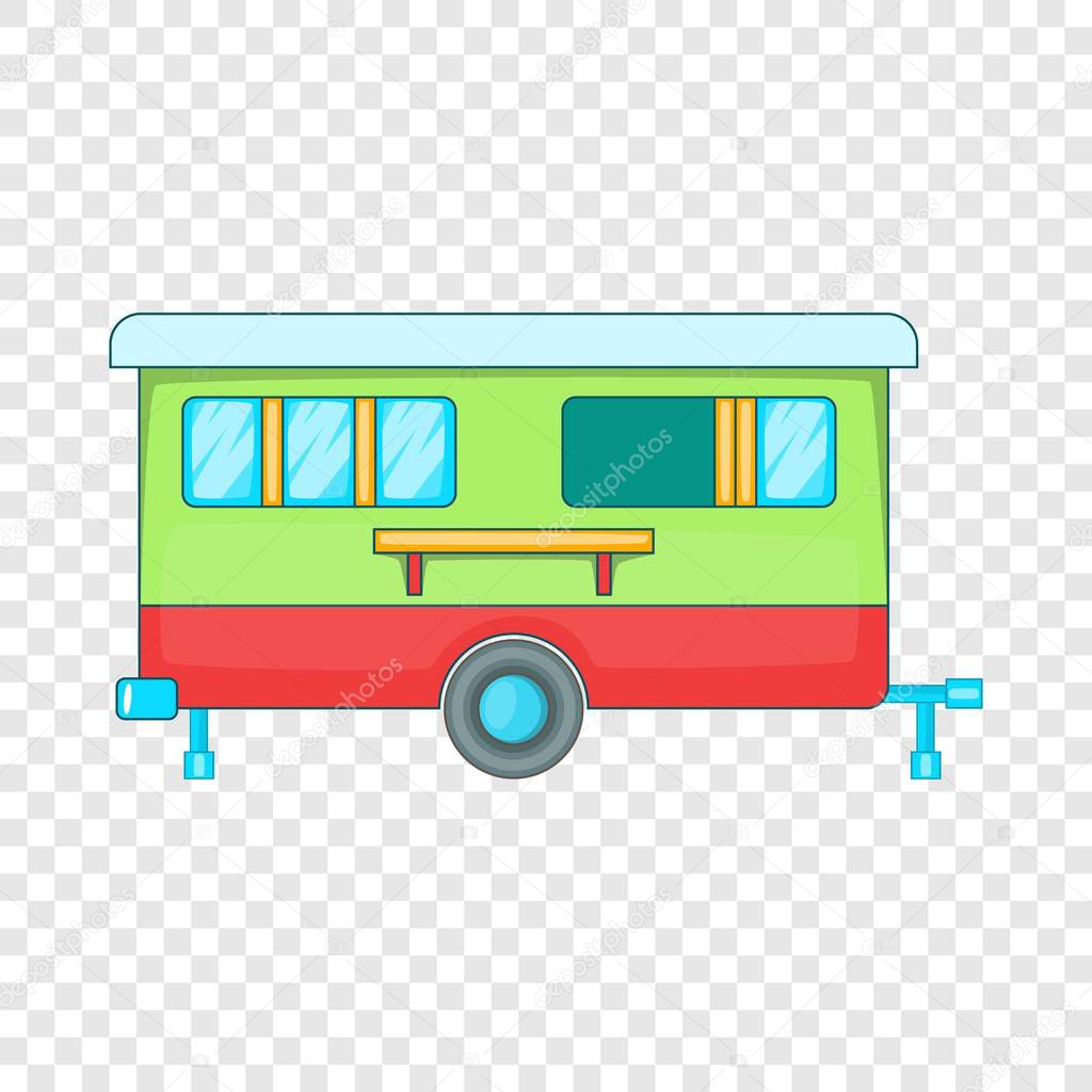 Mobile home icon, cartoon style