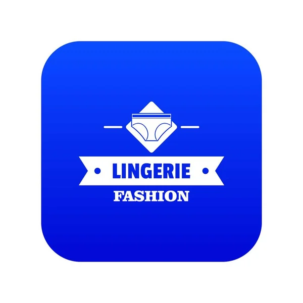 Ícone de beleza Lingerie vetor azul —  Vetores de Stock