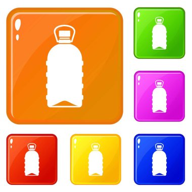 Büyük şişe simgeleri vektör rengi ayarlamak