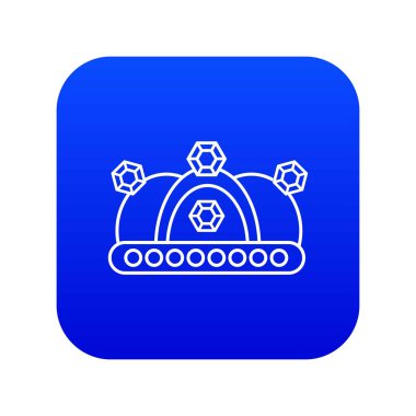 Taç simgesi mavi vektör