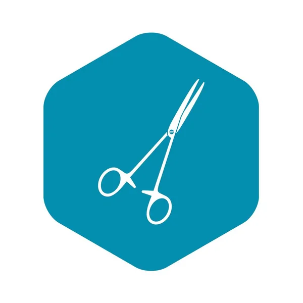 Ciseaux de serrage médical icône, style simple — Image vectorielle
