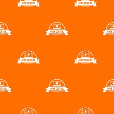 Ev kontrol deseni vektör turuncu