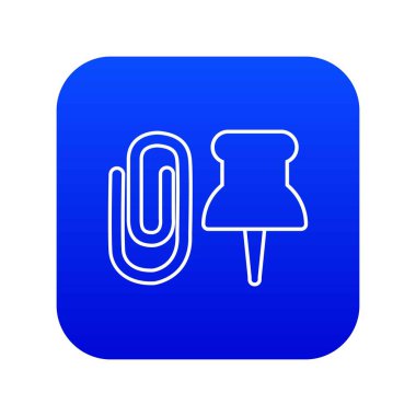 Ataş simgesi mavi vektör