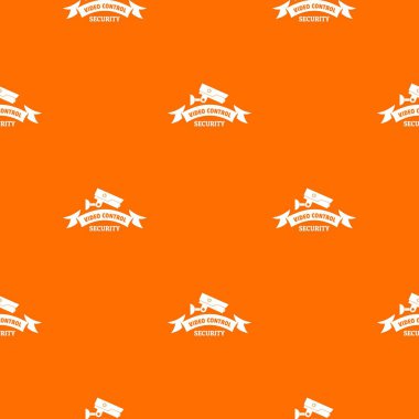 Video kontrol deseni vektör turuncu