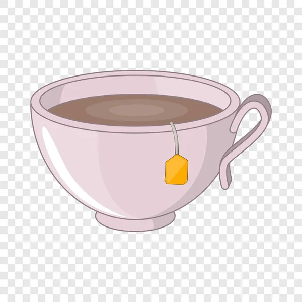 Filiżanka herbata ikona, stylu cartoon — Wektor stockowy