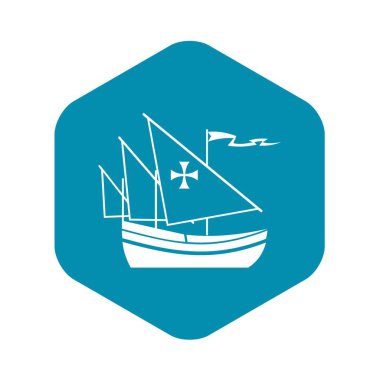 Gemi Columbus simgesinin, basit tarzı