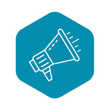 Konuşan megafon simgesi, anahat stili