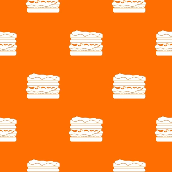 汉堡图案向量橙色 — 图库矢量图片