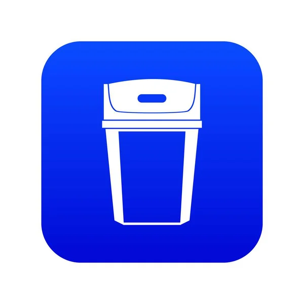 Gran basura icono digital azul — Archivo Imágenes Vectoriales