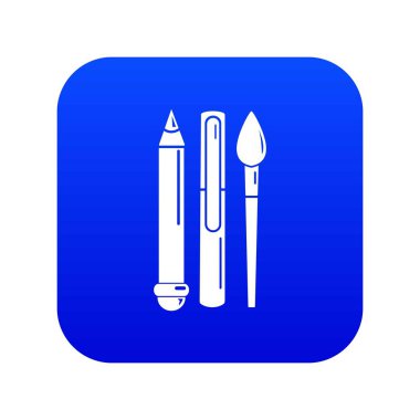 Kırtasiye simgesi mavi vektör