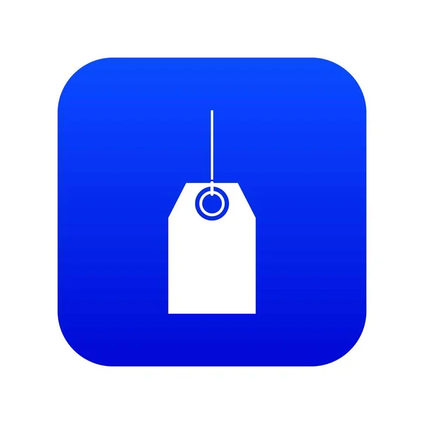 Black tag icon digital blue — Stock Vector
