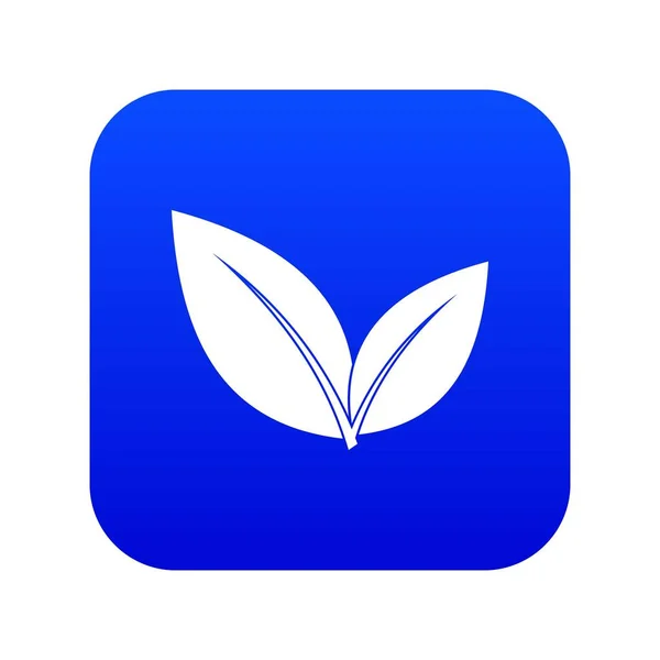 Icona foglia digitale blu — Vettoriale Stock