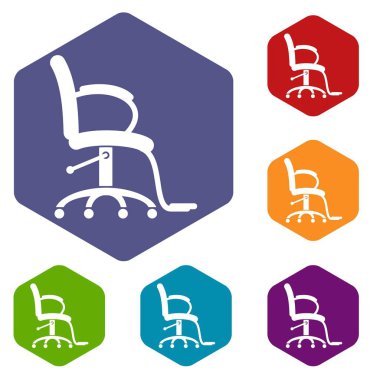 Salon sandalye simge, basit tarzı