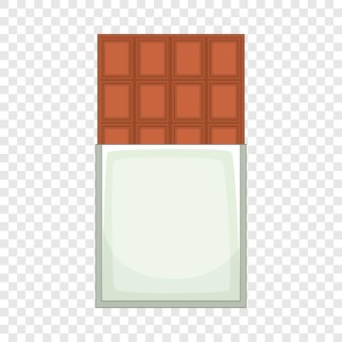 Çikolata ikonu, çizgi film tarzı.