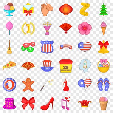 Paskalya Icons set, karikatür tarzı