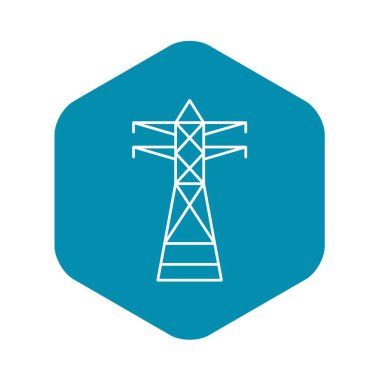 Telefon elektrik kule simgesi, anahat tarzı