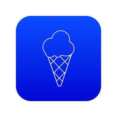 Soğuk dondurma simgesi mavi vektör