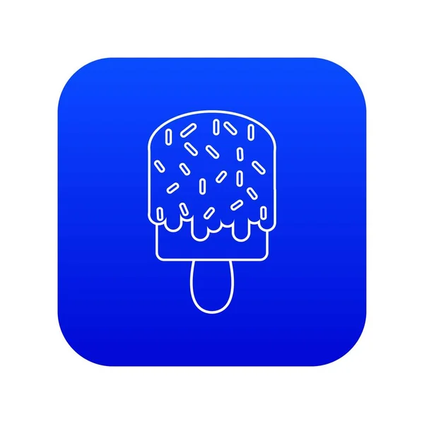Esmalte icono de helado vector azul — Archivo Imágenes Vectoriales