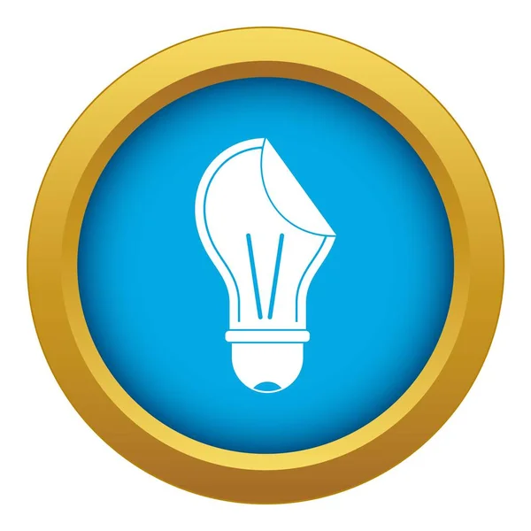 Bulb sticker icon blue vector isolated — Stock Vector