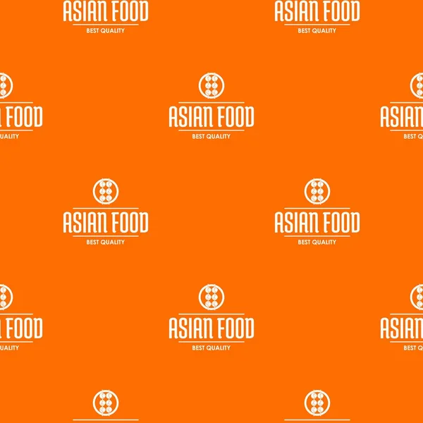 Quality asian food pattern vector orange — Stock Vector