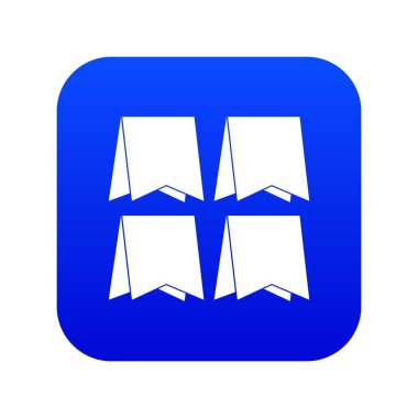 Flamalar simgesi dijital mavi