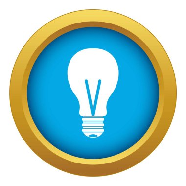 Ampul izole mavi simge vektör