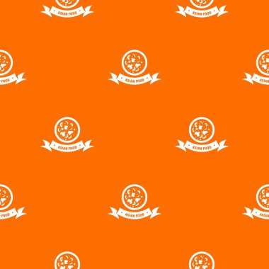 Üst Asya gıda desen vektör turuncu