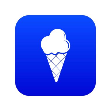 Soğuk dondurma simgesi mavi vektör