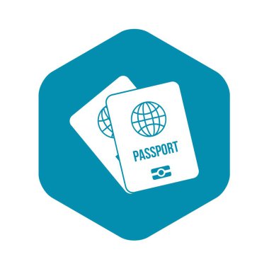 Harita simgesi, basit tarzı ile Pasaportlar