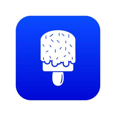 Glaze dondurma simgesi mavi vektör