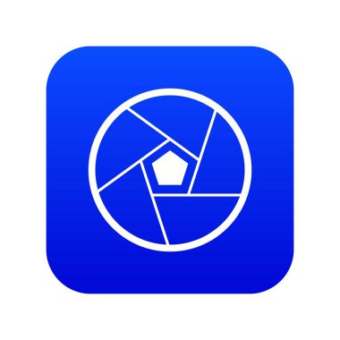 Fotoğraf lens simgesi dijital mavi