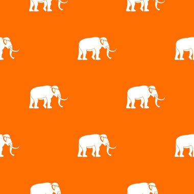 Mammoth desen vektör turuncu
