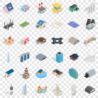 Derleme Icons set, izometrik stili