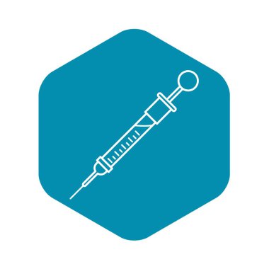 Küçük şırınga simgesi, anahat stili