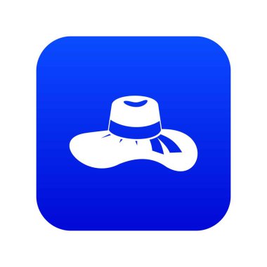 Kadın şapkası Icon dijital mavi