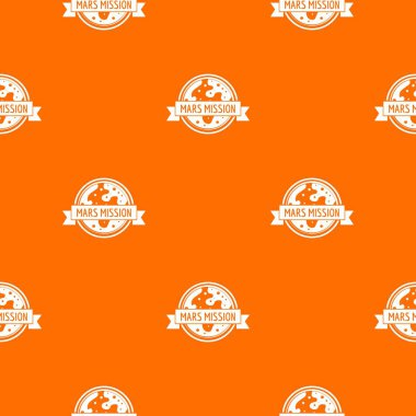 Mars seyahat desen vektör turuncu