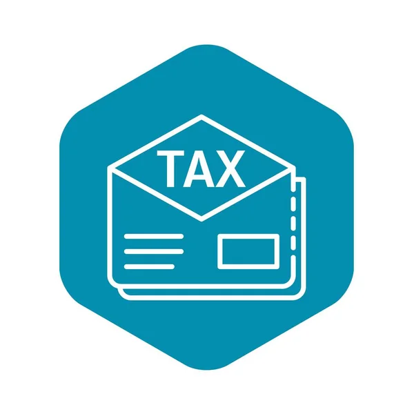 Εικονίδιο φακέλου φορολογικού εγγράφου, στυλ διάρθρωσης — Διανυσματικό Αρχείο