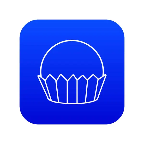 Cupcake Symbol blauer Vektor — Stockvektor