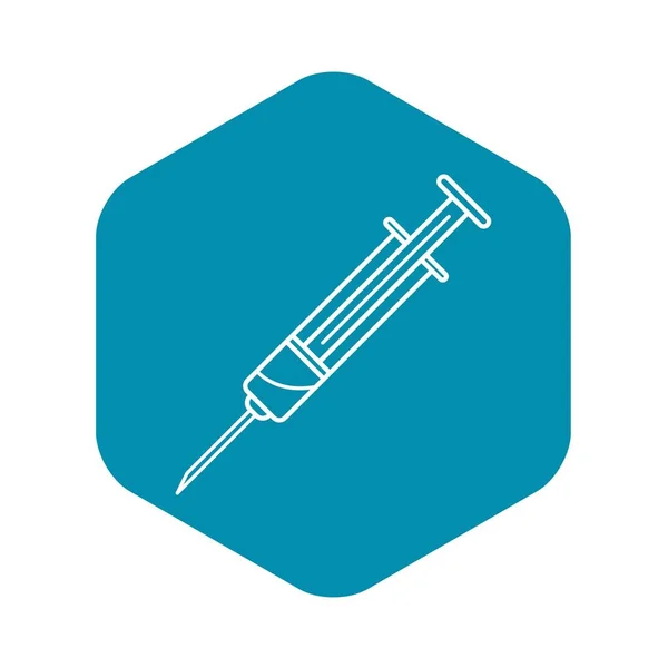 Ícone de seringa de laboratório, estilo esboço —  Vetores de Stock