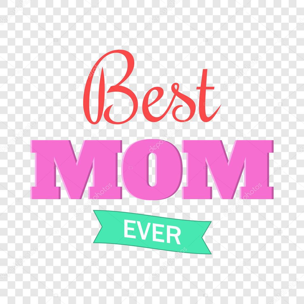 Best Mom Ever icon, cartoon style