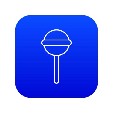 Yuvarlak Lollipop simgesi mavi vektör