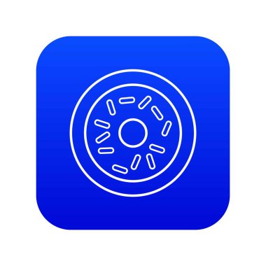 Çörek mavi simge vektör