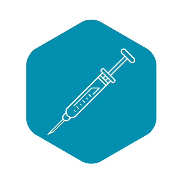 Novo ícone de seringa médica, estilo esboço —  Vetores de Stock