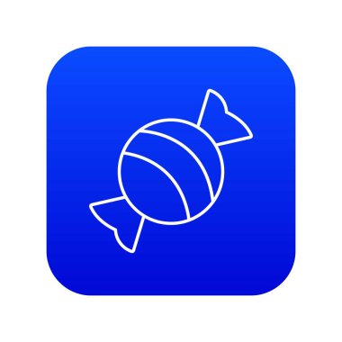 Yuvarlak şeker simgesi mavi vektör